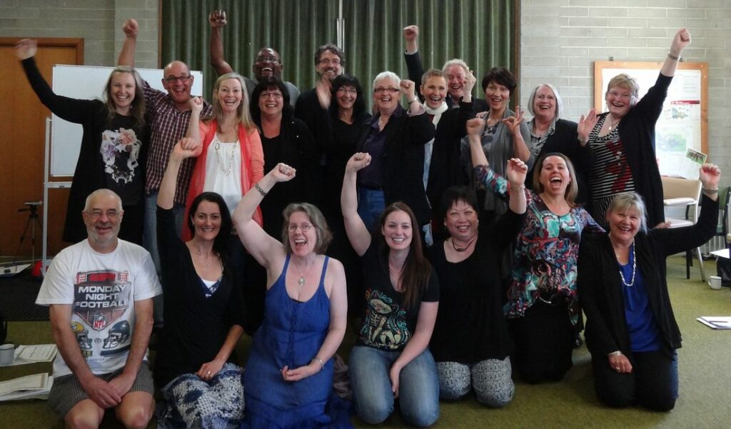 Photo of RT's first group of Advanced Clinical and Resource Therapy Trainers to graduate in Australia. Blackwood, VIC 2014